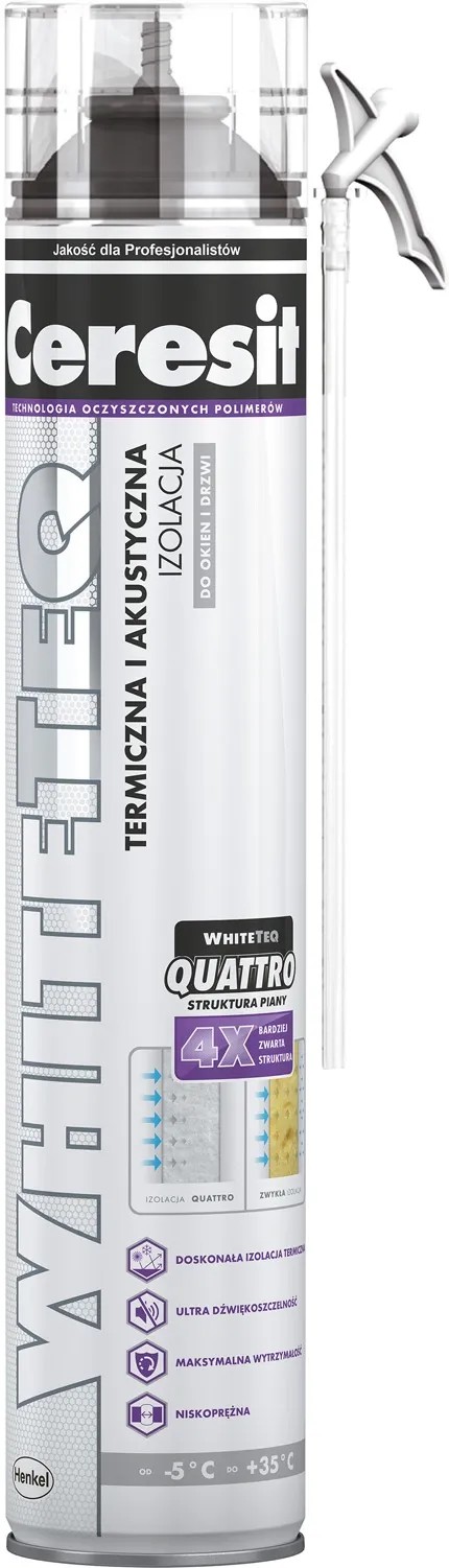 Ceresit Piana Whiteteq z wężykiem, 750 ml Ceresit Piana Whiteteq z wężykiem, 750 ml