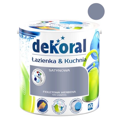 Farba Dekoral Łazienka & Kuchnia fioletowa werbena 2,5 l Farba Dekoral Łazienka & Kuchnia fioletowa werbena 2,5 l