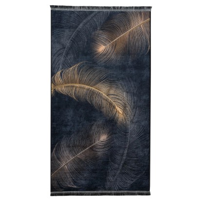 Uniglob Dywan drukowany JUKO 80 x 140 cm czarny Uniglob Dywan drukowany JUKO 80 x 140 cm czarny