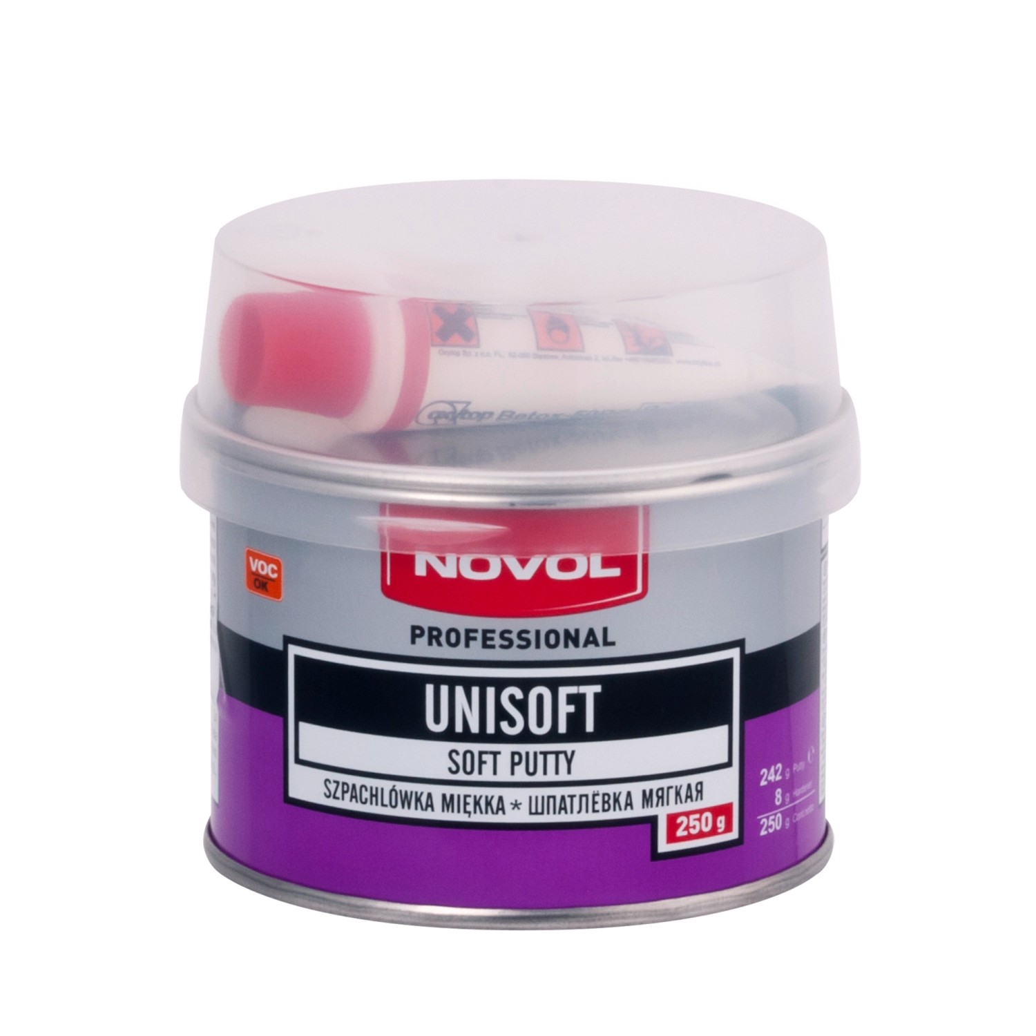 Novol Szpachlówka miękka UNISOFT 250 g Novol Szpachlówka miękka UNISOFT 250 g