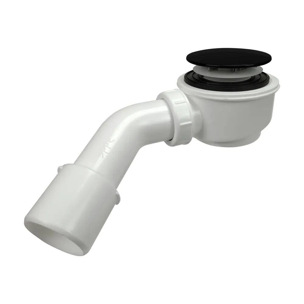 Syfon brodzikowy 50 mm, grzybek chrom i czarny mat Syfon brodzikowy 50 mm, grzybek chrom i czarny mat