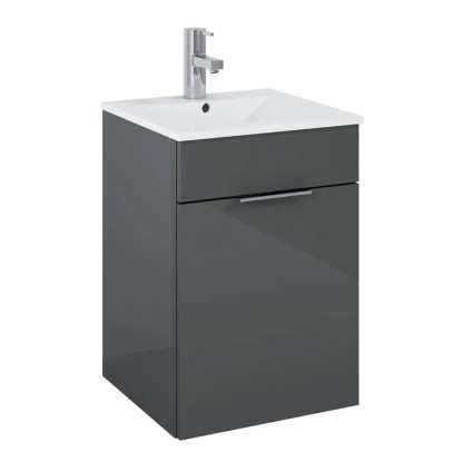 Zestaw Qubo Antracytowa Szafka Z Umywalką 40 Cm Zestaw Qubo Antracytowa Szafka Z Umywalką 40 Cm