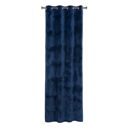 Zasłona VELVET na przelotkach 140 cm x 260 cm granatowa Zasłona VELVET na przelotkach 140 cm x 260 cm granatowa