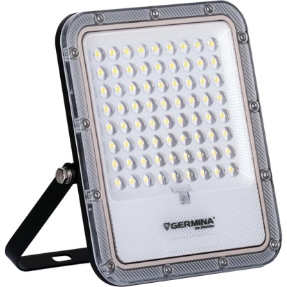 Germina Naświetlacz LED DORADO z panelem sol. 50W 5000K 600lm IP65 chrom Germina Naświetlacz LED DORADO z panelem sol. 50W 5000K 600lm IP65 chrom