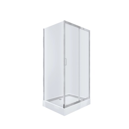 Kabi Kabina prysznicowa Ideal 100 x 80 chrom z brodzikiem Kabi Kabina prysznicowa Ideal 100 x 80 chrom z brodzikiem