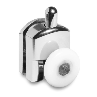 Rolki do drzwi kabiny pojedyncze dolne chrom 2,1 cm 2 szt Rolki do drzwi kabiny pojedyncze dolne chrom 2,1 cm 2 szt