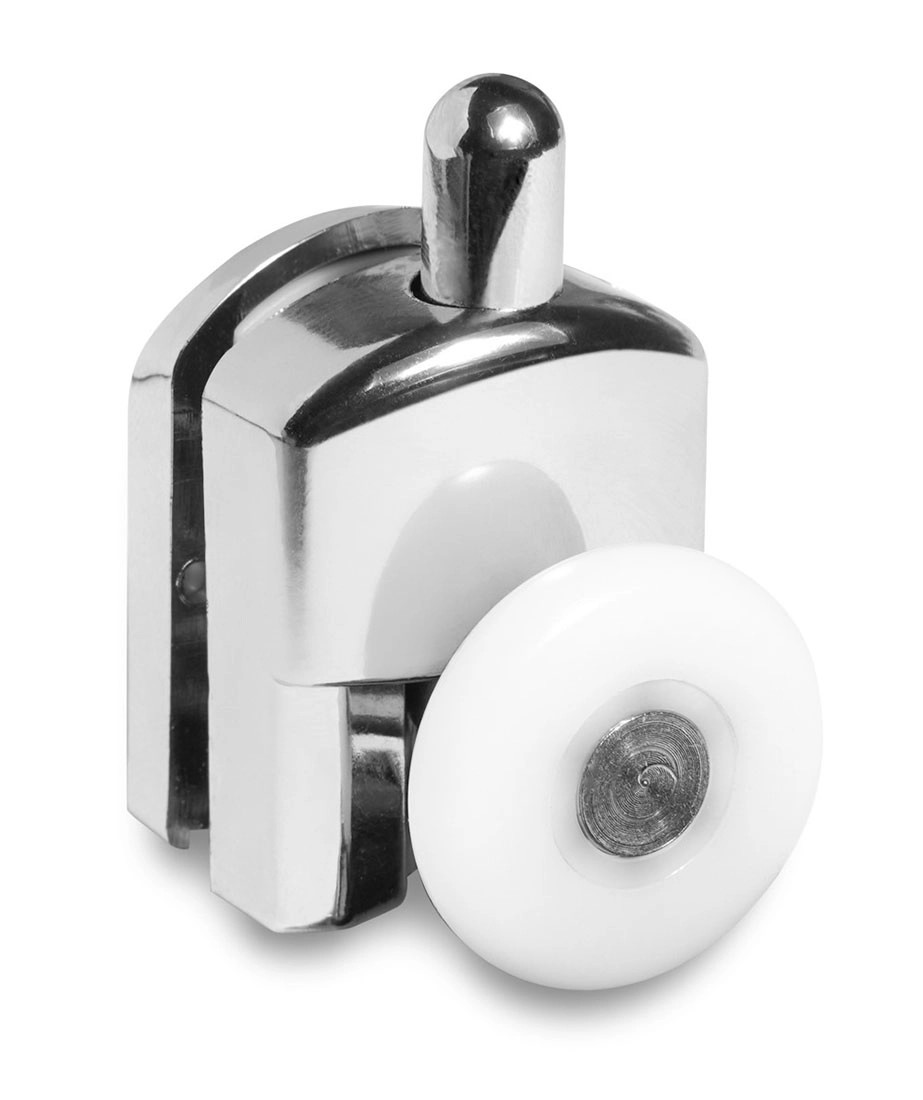 Rolki do drzwi kabiny pojedyncze dolne chrom 2,1 cm 2 szt Rolki do drzwi kabiny pojedyncze dolne chrom 2,1 cm 2 szt