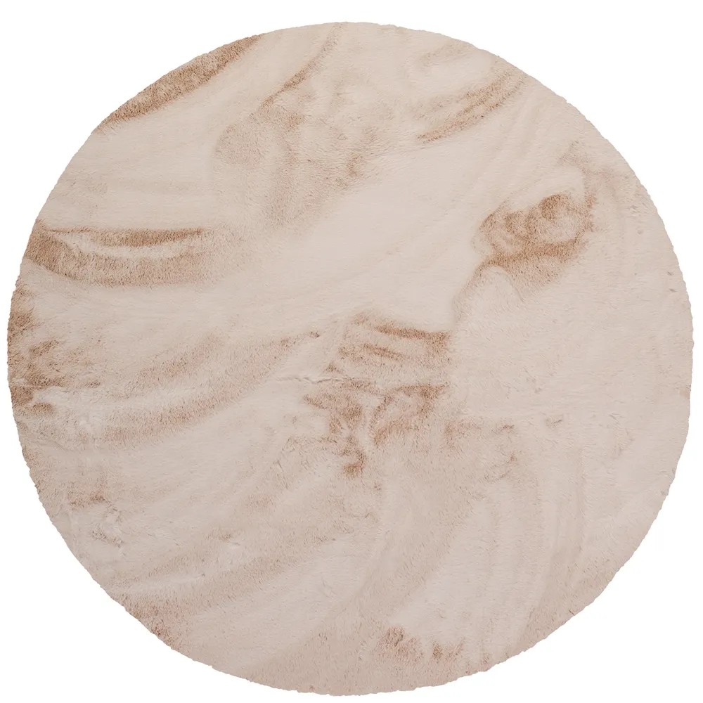Indavo Dywan RABBIT-FUR koło średnica 100 cm jasny beż Indavo Dywan RABBIT-FUR koło średnica 100 cm jasny beż