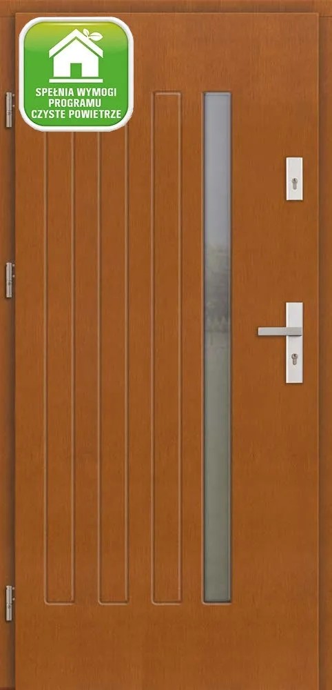 El Prema Drzwi zewnętrzne drewniane Plati złoty dąb 90L El Prema Drzwi zewnętrzne drewniane Plati złoty dąb 90L