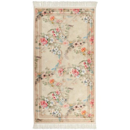 Dywan FLOWER PRINT beżowy 120 cm x 170 cm Dywan FLOWER PRINT beżowy 120 cm x 170 cm