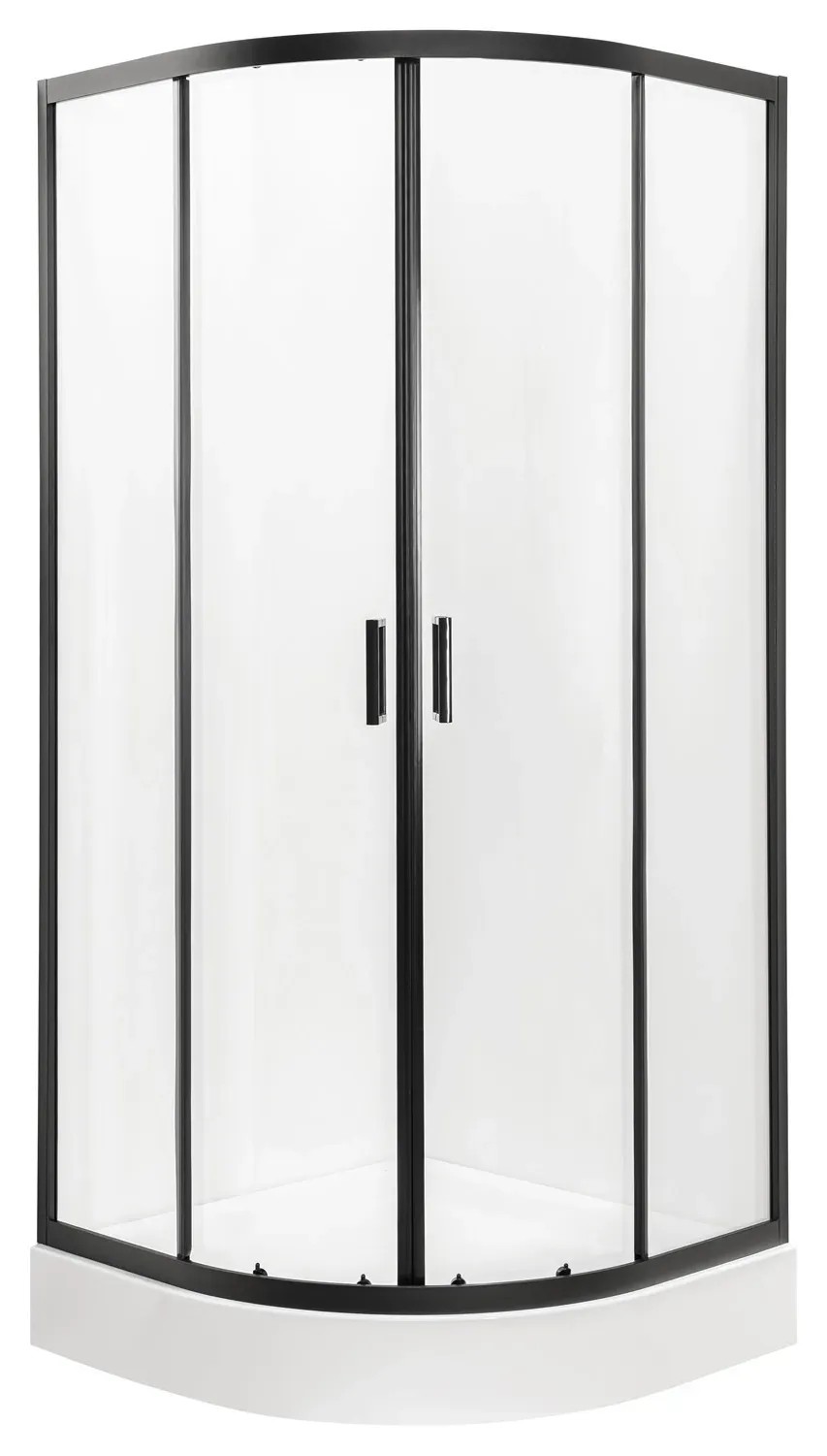 Liveno Kabina półokrągła Supra 80 czarna brodzik niski Liveno Kabina półokrągła Supra 80 czarna brodzik niski