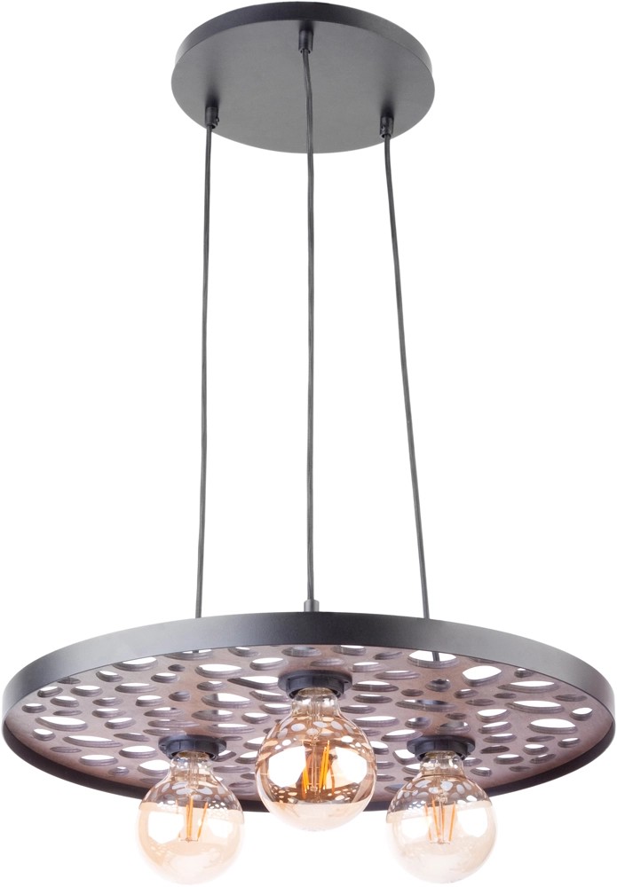 Sigma Lampa wisząca MAGNUM STONE koło brązowa 3x27 Sigma Lampa wisząca MAGNUM STONE koło brązowa 3x27