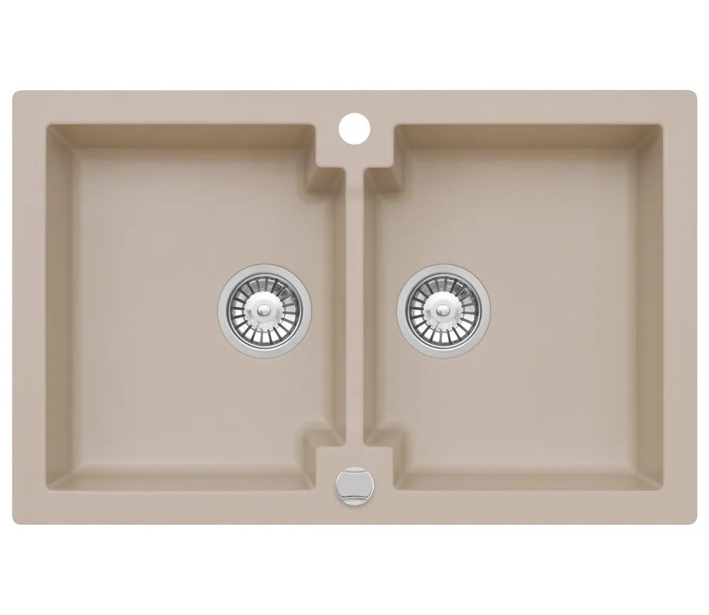 Zlewozmywak Mojito 16 2-kom. caffe latte 79x50 cm Zlewozmywak Mojito 16 2-kom. caffe latte 79x50 cm