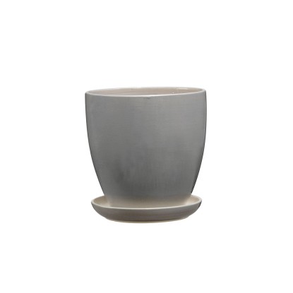 Doniczka z podstawką Klasyczna szary mat - 21 cm Doniczka z podstawką Klasyczna szary mat - 21 cm