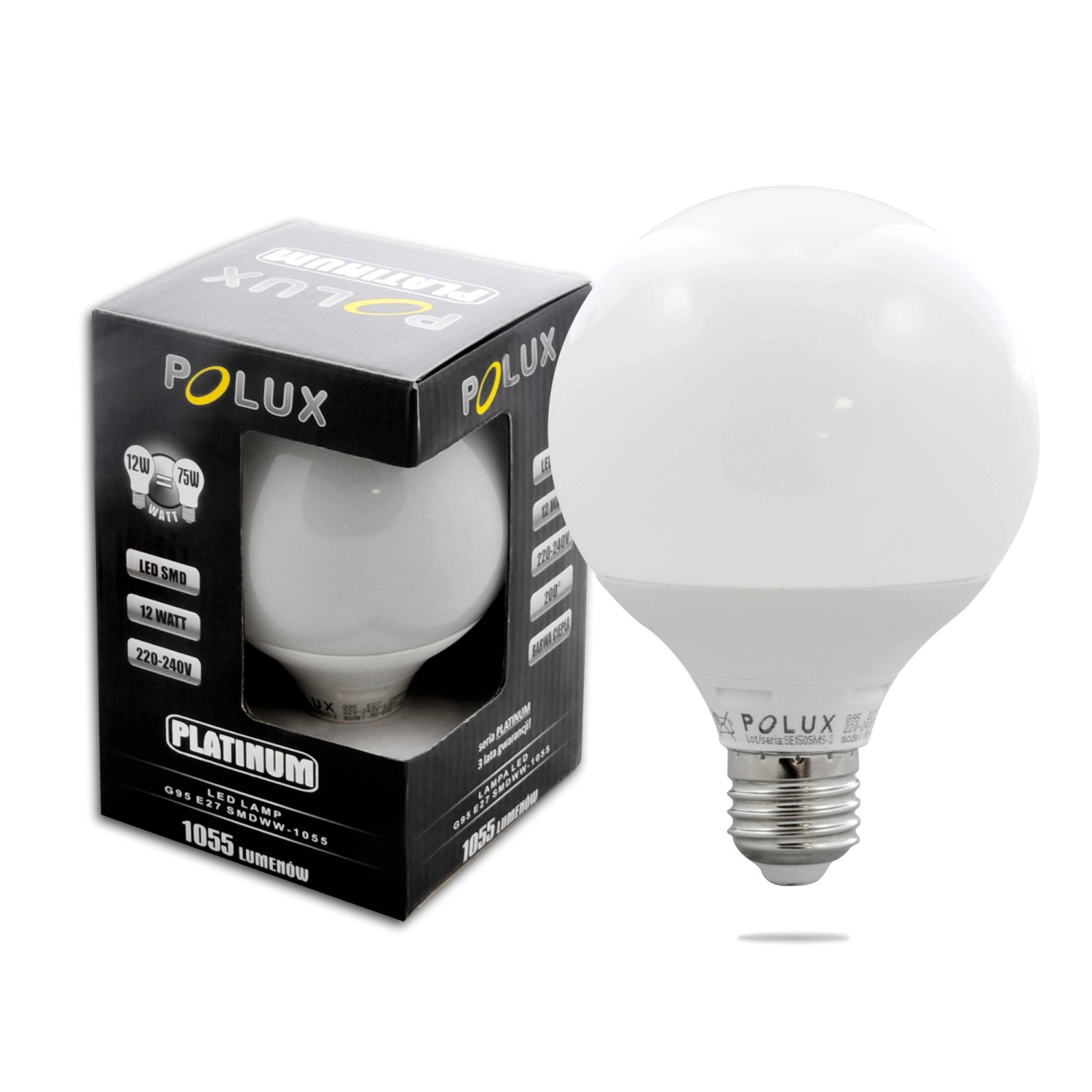 Polux Żarówka LED SMD WW 12W E27 1055 lm 3000K Polux Żarówka LED SMD WW 12W E27 1055 lm 3000K
