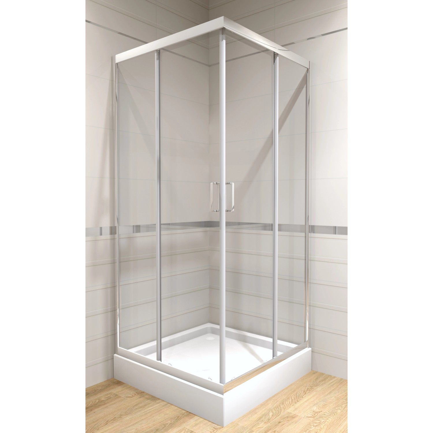 KABI Kabina prysznicowa Hobby 80 chrom z brodzikiem KABI Kabina prysznicowa Hobby 80 chrom z brodzikiem