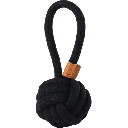 Piłka sznurkowa czarna - śr. 8 cm Piłka sznurkowa czarna - śr. 8 cm