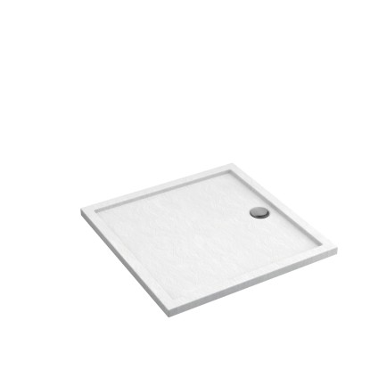 Schedpol Brodzik kwadratowy Larix 80 akryl biały struktura Schedpol Brodzik kwadratowy Larix 80 akryl biały struktura