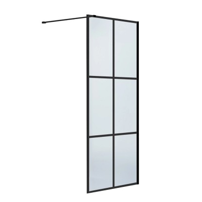 KABI Kabina prysznicowa walk-in Viva 100 x 200 cm czarna KABI Kabina prysznicowa walk-in Viva 100 x 200 cm czarna