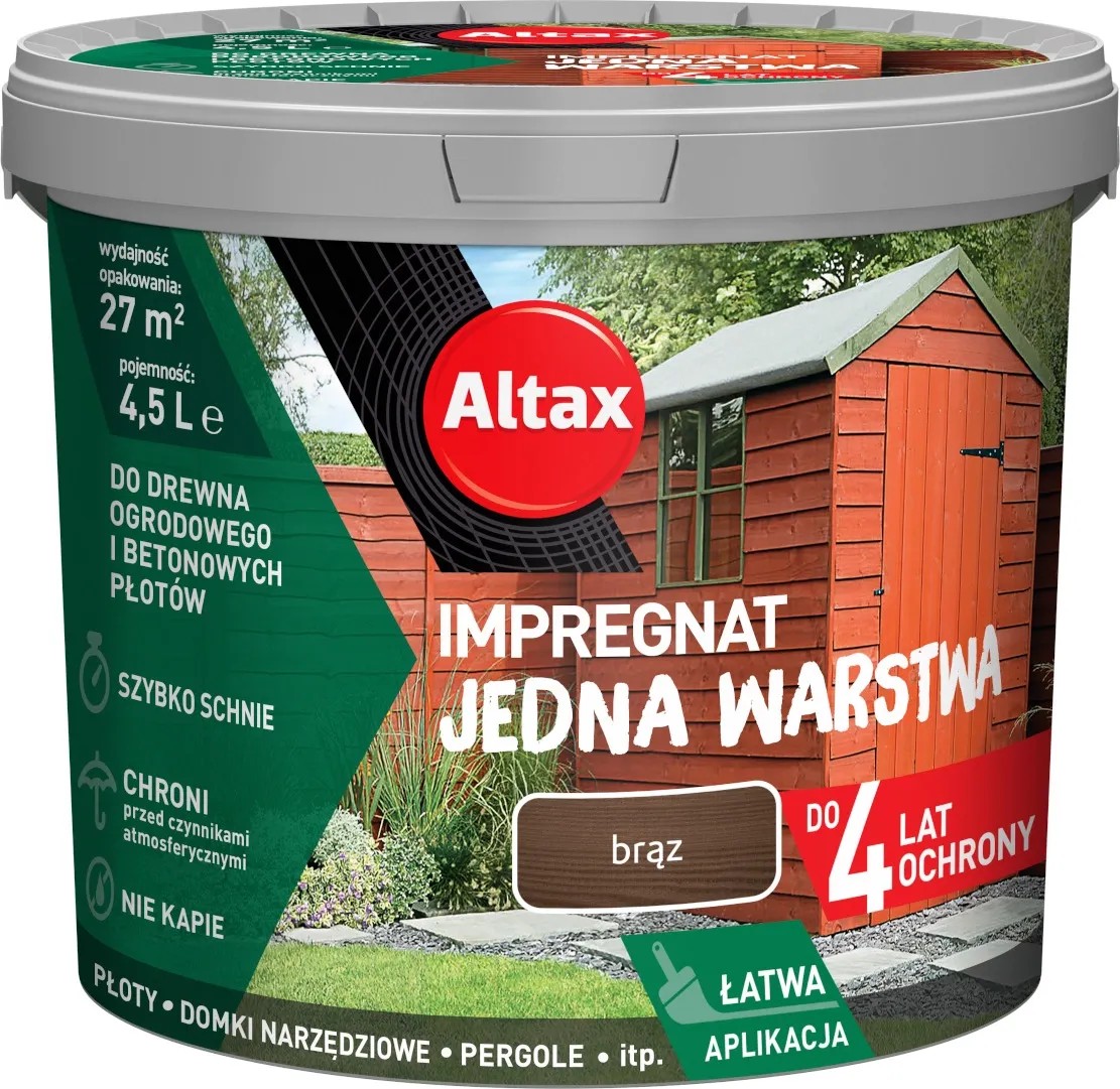 Altax Impregnat jedna warstwa brąz - 4,5L Altax Impregnat jedna warstwa brąz - 4,5L