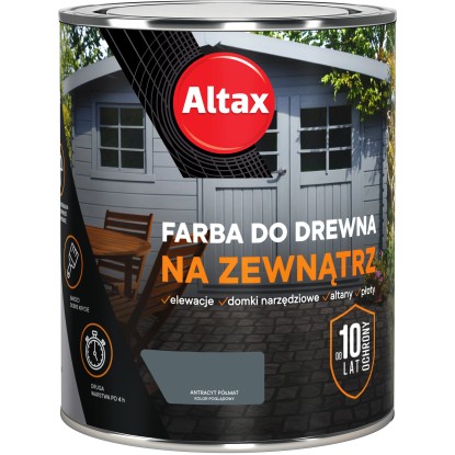 Altax Farba do drewna zewnętrzna antracyt 750 ml Altax Farba do drewna zewnętrzna antracyt 750 ml