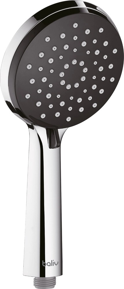 Baliv Słuchawka prysznicowa chromowo-czarna 3str/12cm Baliv Słuchawka prysznicowa chromowo-czarna 3str/12cm