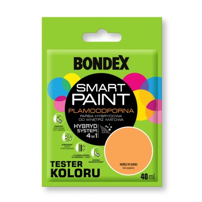 Bondex Tester koloru Smart Paint morele w słoiku 40 ml Bondex Tester koloru Smart Paint morele w słoiku 40 ml