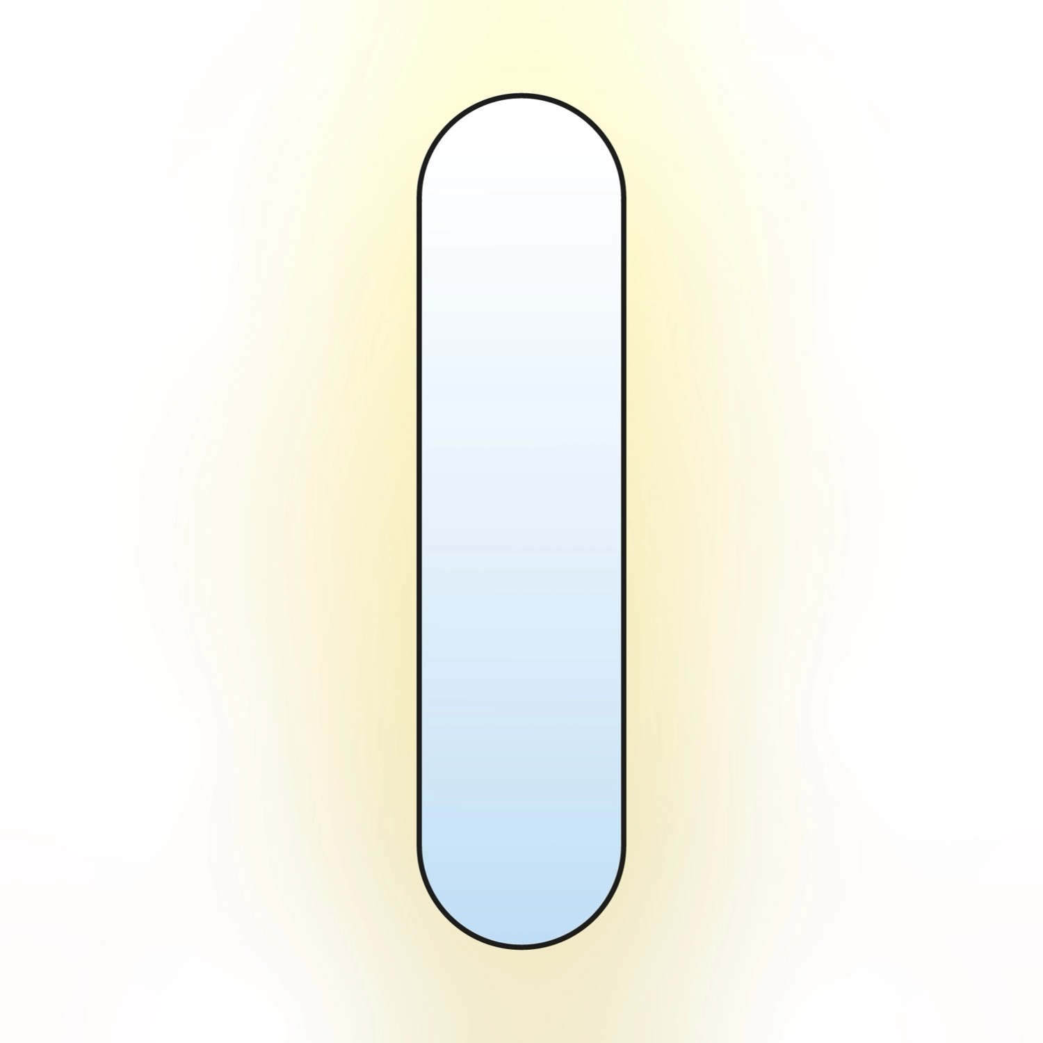 Lustro LED Pastille Czarne Neutralne 100x50 Lustro LED Pastille Czarne Neutralne 100x50