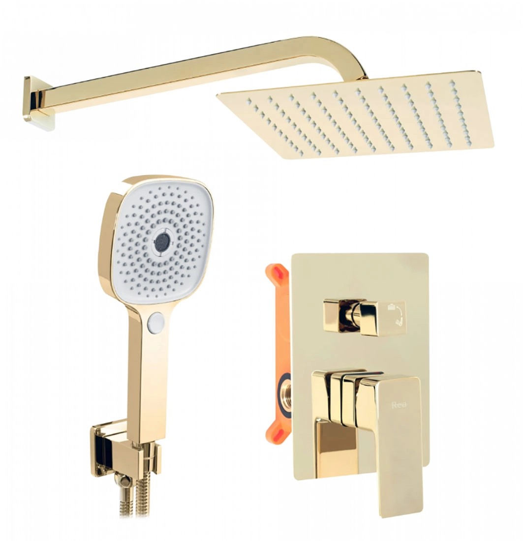 Rea Zestaw prysznicowy podtynkowy Orix złoty Rea Zestaw prysznicowy podtynkowy Orix złoty