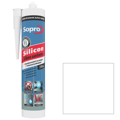 Sopro Silikon sanitarny bezbarwny 310 ml Sopro Silikon sanitarny bezbarwny 310 ml