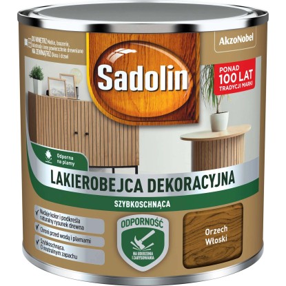 Sadolin Lakierobejca dekoracyjna orzech włoski 0,2l Sadolin Lakierobejca dekoracyjna orzech włoski 0,2l