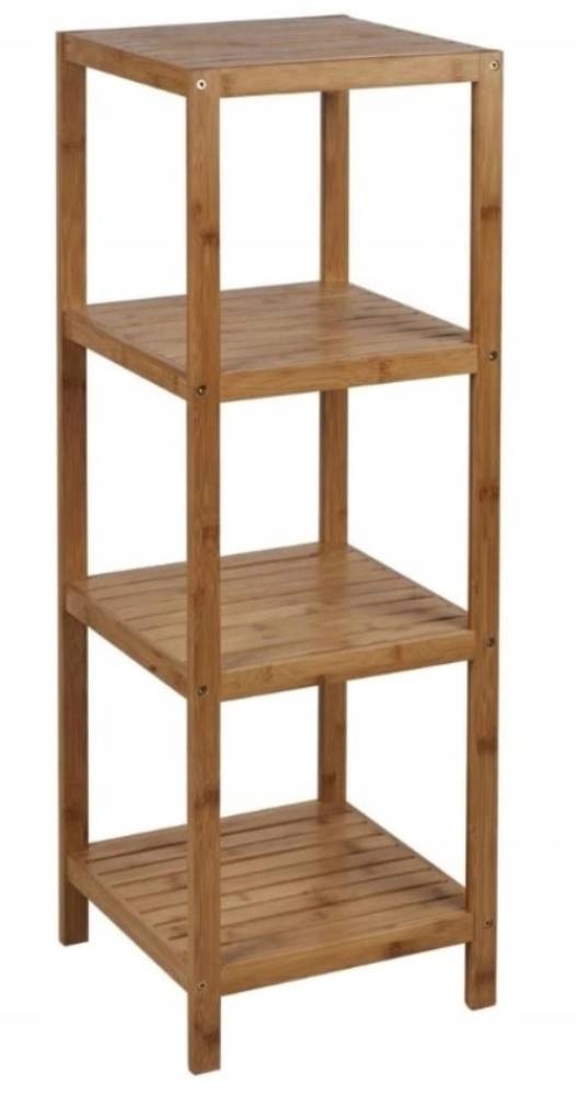 EVG Regał łazienkowy bambusowy prosty 4 półki EVG Regał łazienkowy bambusowy prosty 4 półki