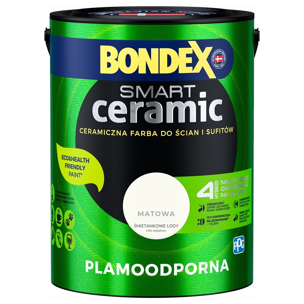 Farba Bondex Smart Ceramic śmietankowe lody 5 l Farba Bondex Smart Ceramic śmietankowe lody 5 l