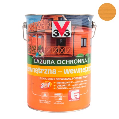 V33 Lazura ochronna zewnętrzna - wewnętrzna czereśnia 5 l V33 Lazura ochronna zewnętrzna - wewnętrzna czereśnia 5 l