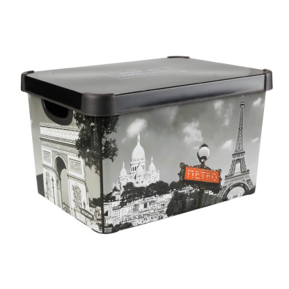 Curver Pojemnik Decos Stockholm L Paryż z pokrywą Curver Pojemnik Decos Stockholm L Paryż z pokrywą