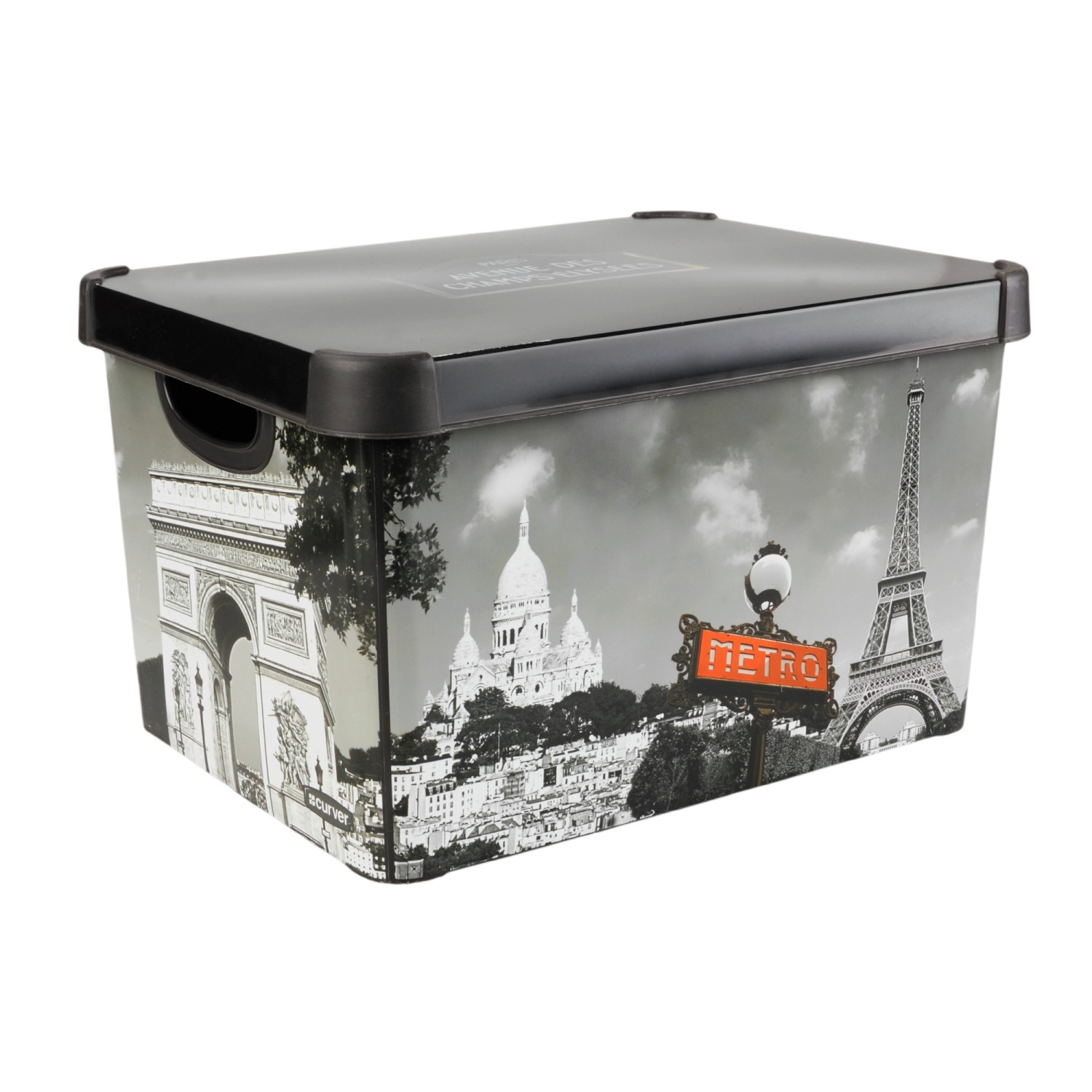 Curver Pojemnik Decos Stockholm L Paryż z pokrywą Curver Pojemnik Decos Stockholm L Paryż z pokrywą