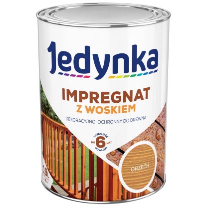 Jedynka Impregnat do drewna z woskiem orzech 900 ml Jedynka Impregnat do drewna z woskiem orzech 900 ml