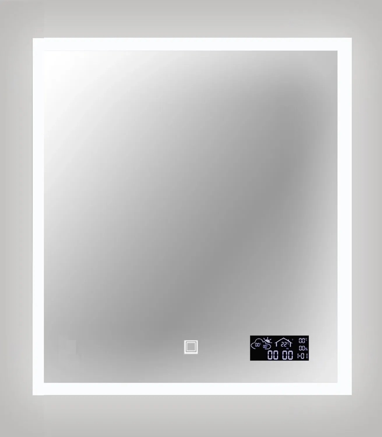 Lustro z LED Smart Line srebrna rama 65x60 Lustro z LED Smart Line srebrna rama 65x60