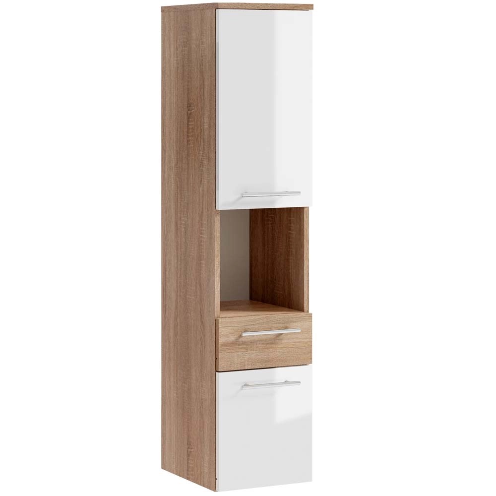 Słupek Rita wysoki 30 x 30 x 131 cm dąb/biały Słupek Rita wysoki 30 x 30 x 131 cm dąb/biały