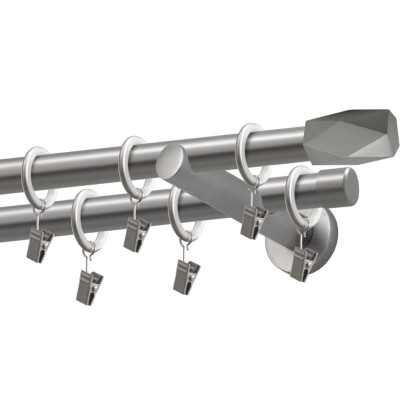 Karnisz HEX podwójny 19 mm satyna 200 cm Karnisz HEX podwójny 19 mm satyna 200 cm