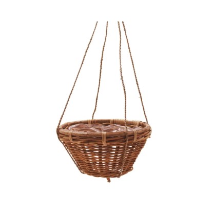 Osłonka rattan wisząca szara - 25 x 15 cm Osłonka rattan wisząca szara - 25 x 15 cm