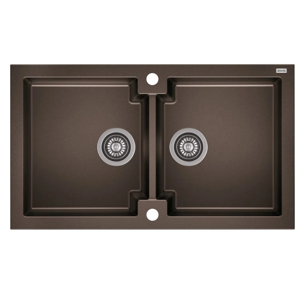 Zlewozmywak Honest 16 2-kom. dark chocolate 86x50 cm Zlewozmywak Honest 16 2-kom. dark chocolate 86x50 cm