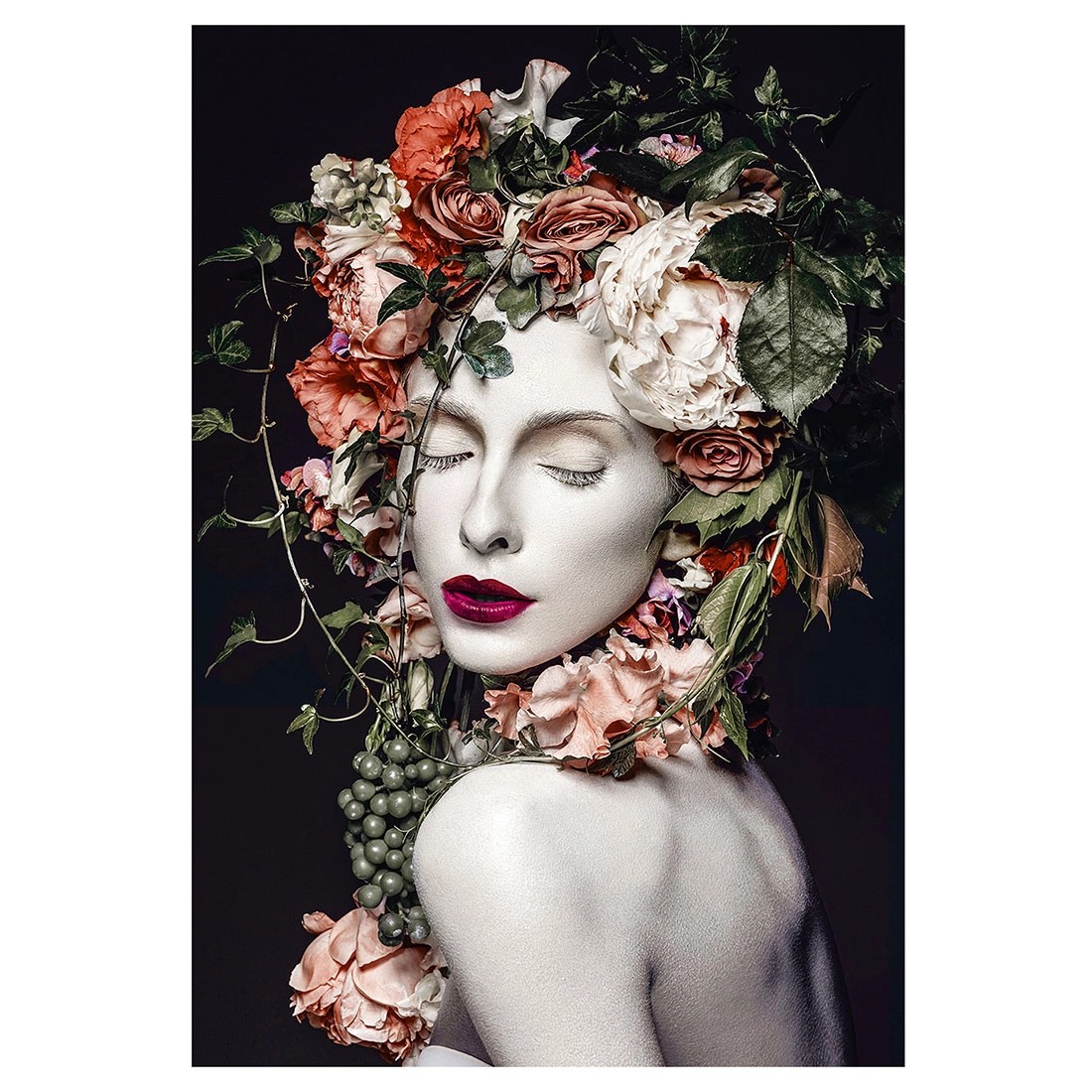 Obraz Canvas SILVER BAROQUE 85 x 113 cm Obraz Canvas SILVER BAROQUE 85 x 113 cm