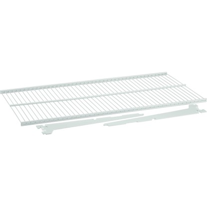 Półka z siatki drucianej 60x30 cm biała + 2 wsporniki Garderoba Metalowa Półka z siatki drucianej 60x30 cm biała + 2 wsporniki Garderoba Metalowa