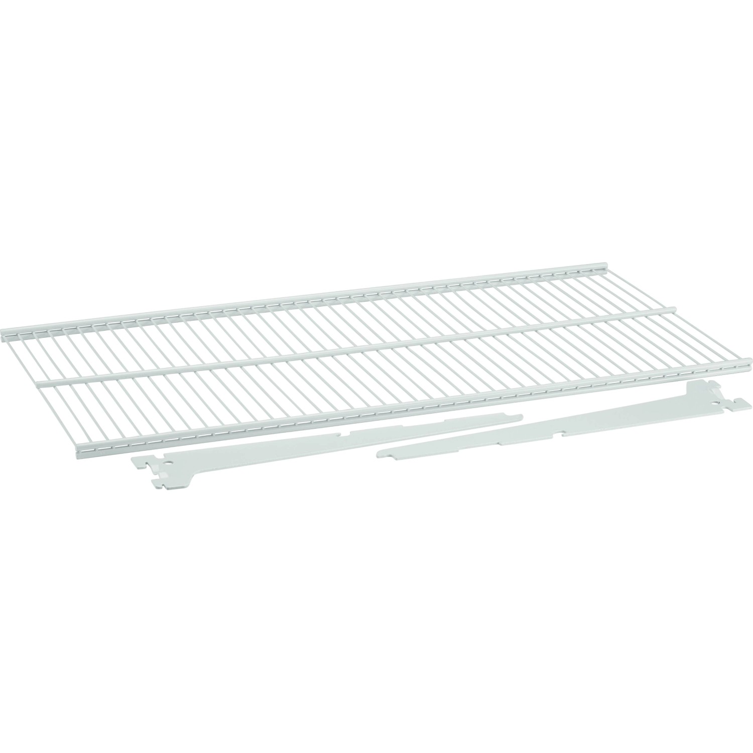 Półka z siatki drucianej 60x30 cm biała + 2 wsporniki Garderoba Metalowa Półka z siatki drucianej 60x30 cm biała + 2 wsporniki Garderoba Metalowa