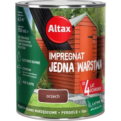 Altax Impregnat jedna warstwa orzech - 0,75L Altax Impregnat jedna warstwa orzech - 0,75L
