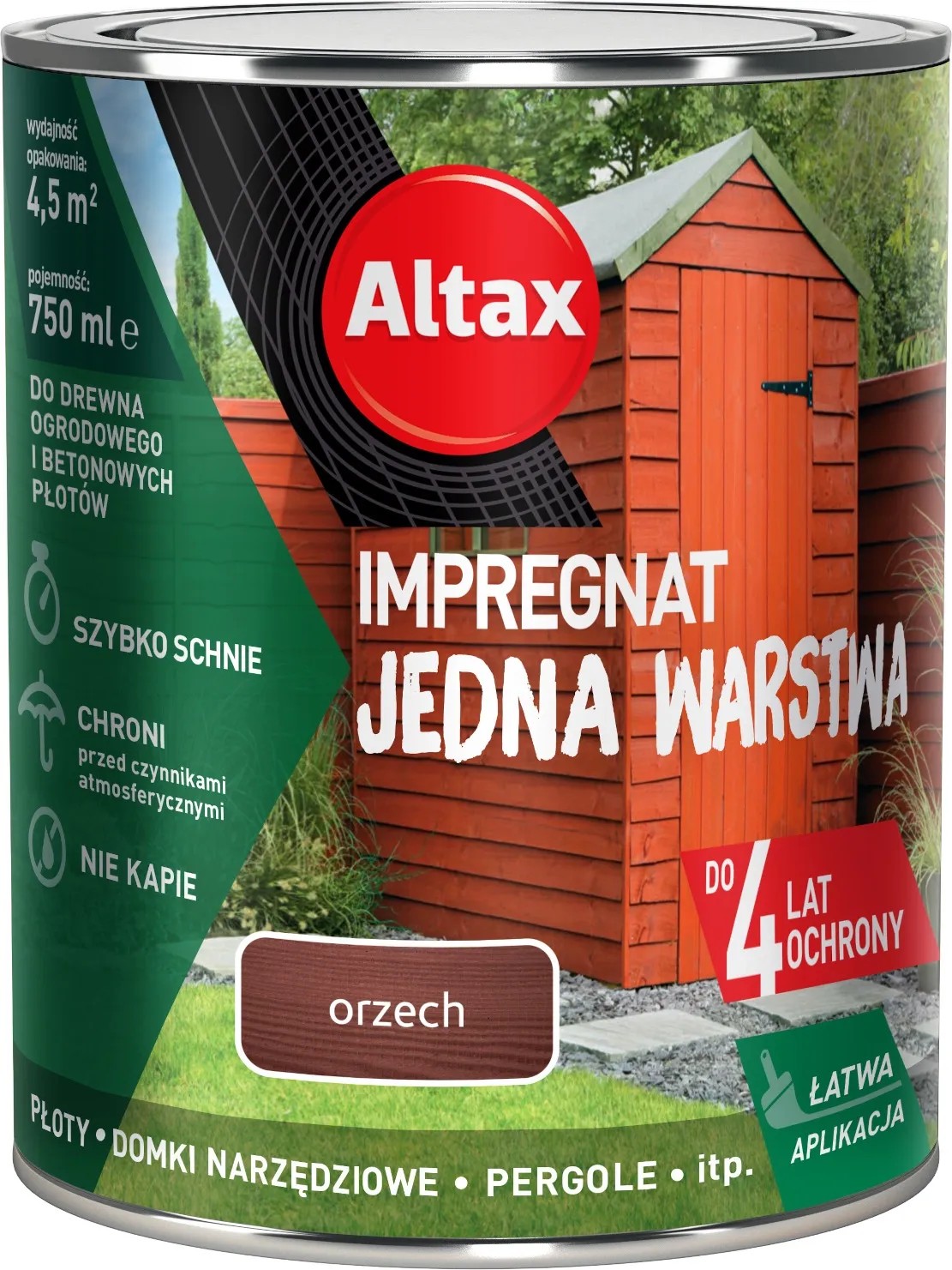 Altax Impregnat jedna warstwa orzech - 0,75L Altax Impregnat jedna warstwa orzech - 0,75L