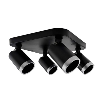 Volteno Listwa Spot BEST 4xGU10 max. 9W LED czarno-srebrna Volteno Listwa Spot BEST 4xGU10 max. 9W LED czarno-srebrna