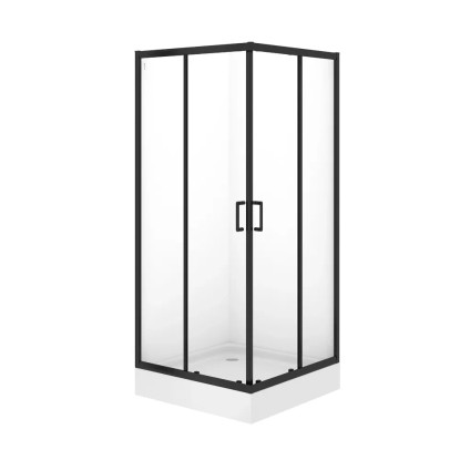 Cersanit Kabina prysznicowa Brasco 90 czarna z brodzikiem Cersanit Kabina prysznicowa Brasco 90 czarna z brodzikiem