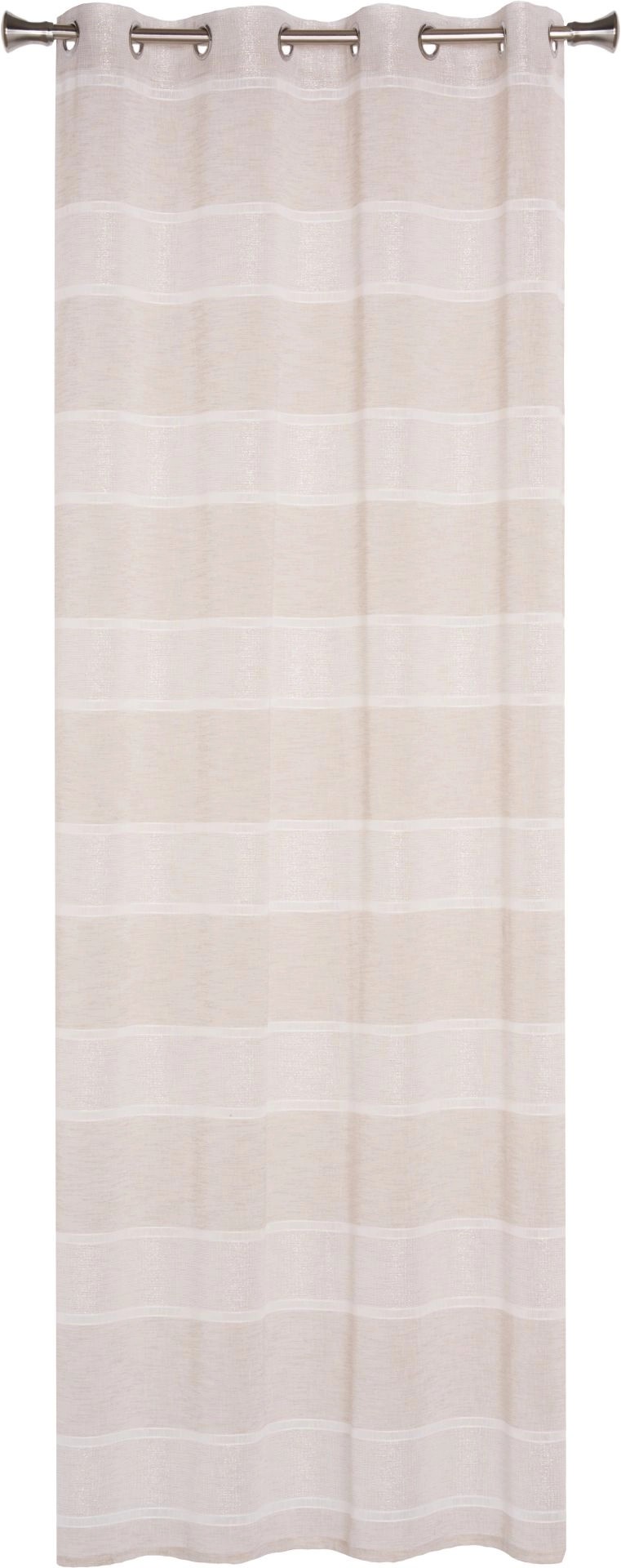 Firana LUMINO beżowa 140 cm x 245 cm na przelotkach Firana LUMINO beżowa 140 cm x 245 cm na przelotkach